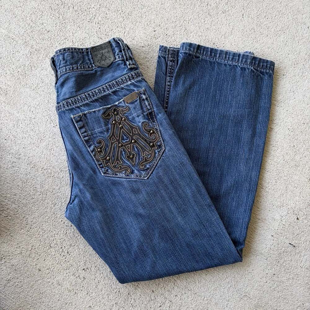 Archaic Denim Y2K Embroidered Pocket Jeans Size 32x34